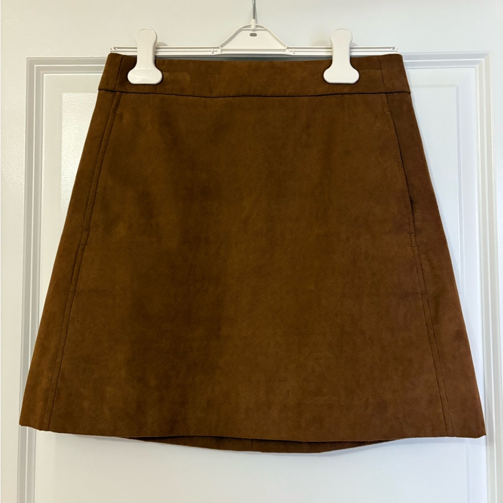 Brown A-Line Mini Skirt (J. Crew)